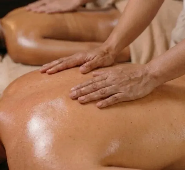 Couple Warm Candle Massage
